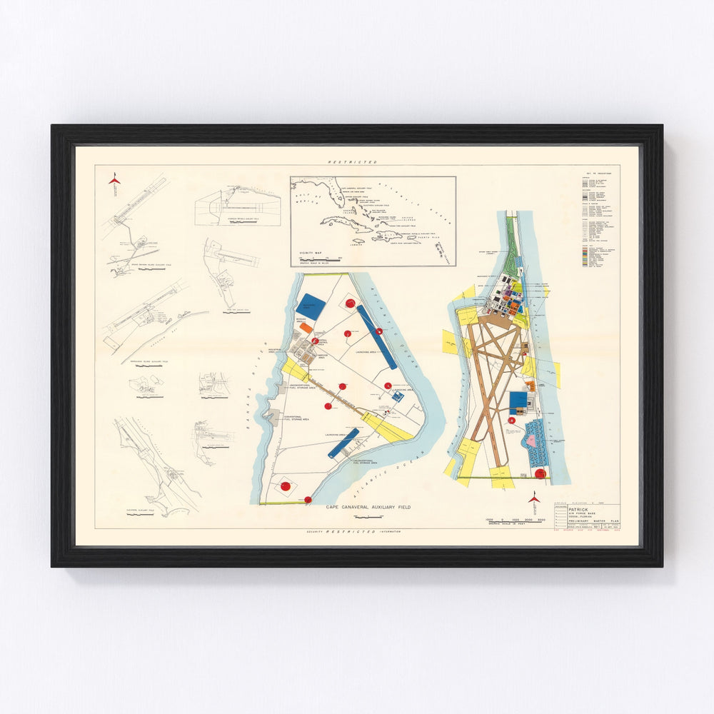 Patrick Air Force Base Vintage Map 1952