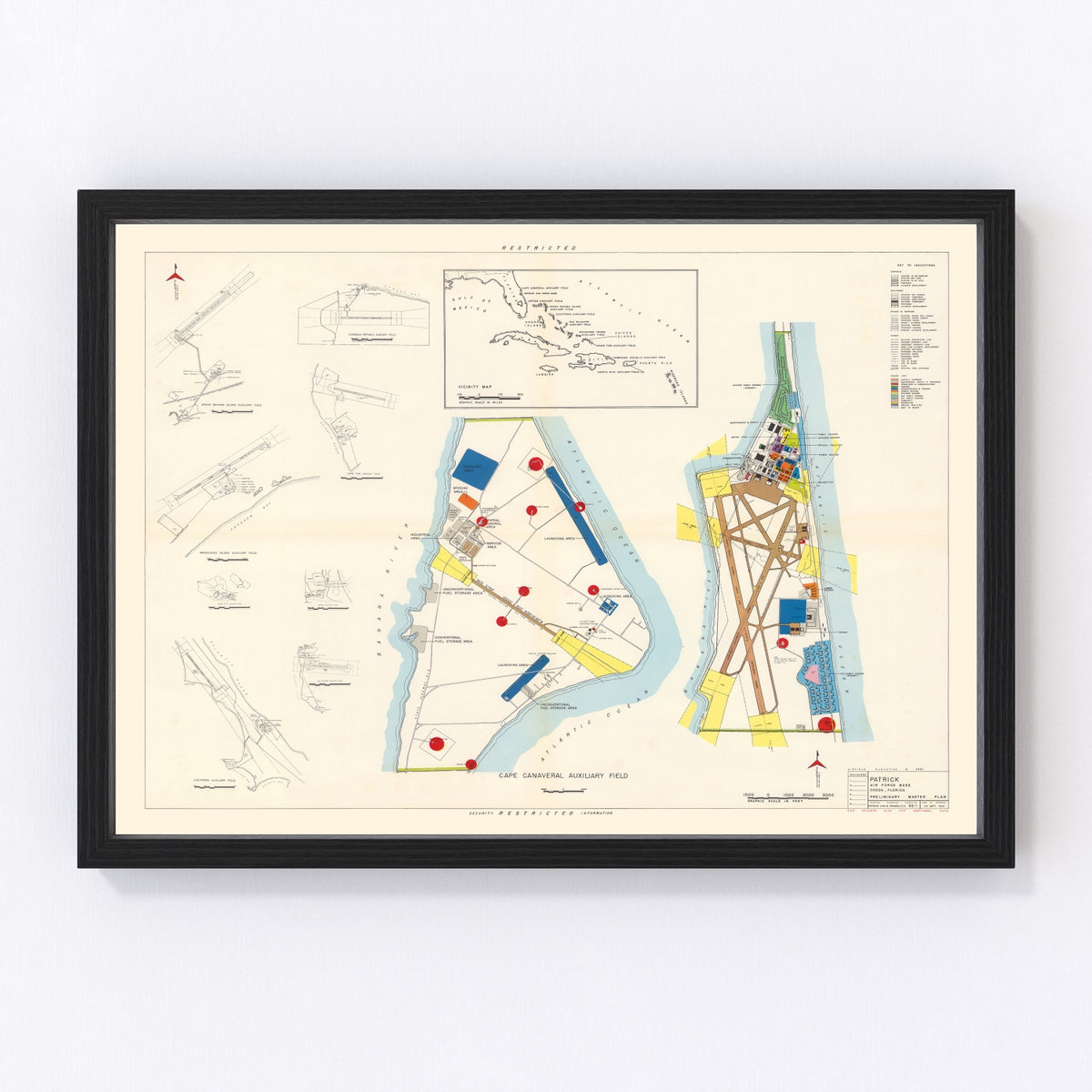 Patrick Air Force Base Vintage Map 1952