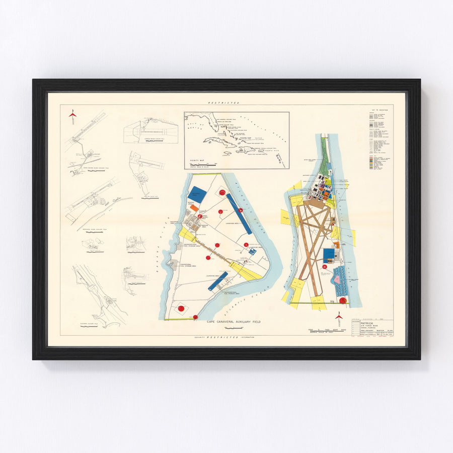 Patrick Air Force Base Vintage Map 1952