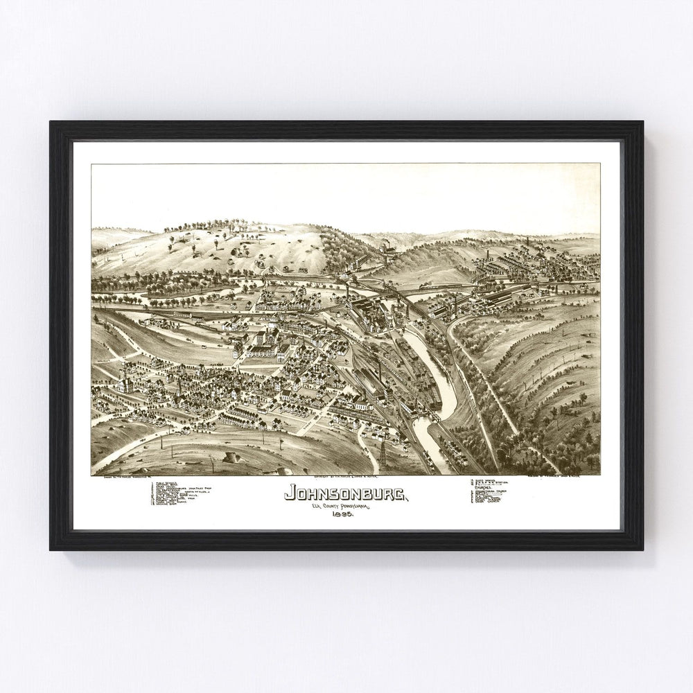 Johnsonburg Vintage Map 1895