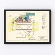 Ellington Air Force Base Vintage Map 1953