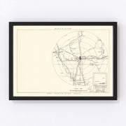 Francis E Warren Air Force Base Vicinity Vintage Map 1952