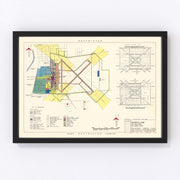 Goodfellow Air Force Base Vintage Map 1952