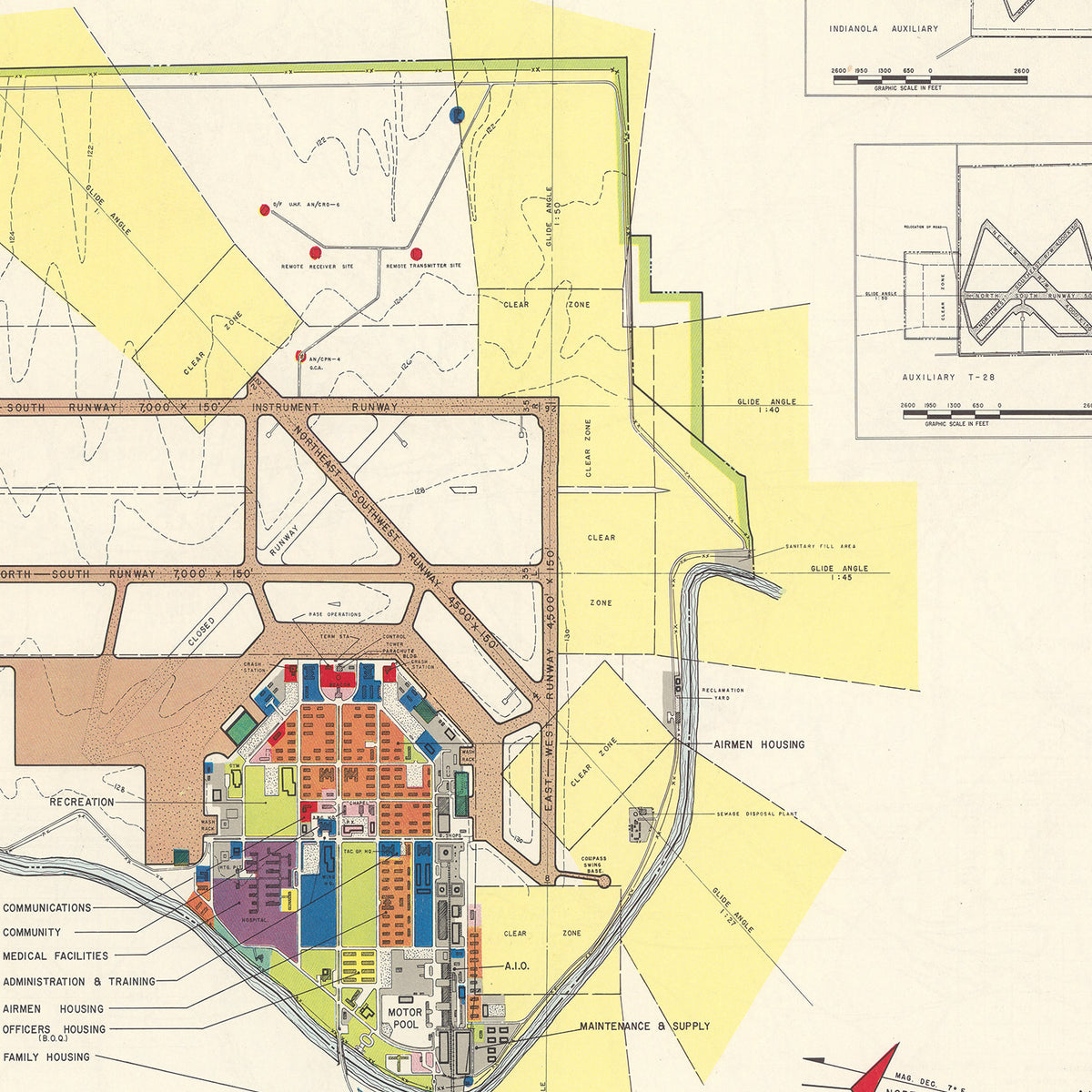 Restored historic details from the 1951 airfield map of Greenville, Mississippi