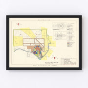Greenville Air Force Base Vintage Map 1951