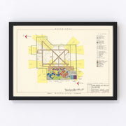 Harlingen All-Valley Air Force Base Vintage Map 1951