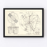 James Connally Air Force Base Vicinity Vintage Map 1951