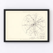 Lackland Air Force Base Vicinity Vintage Map 1950