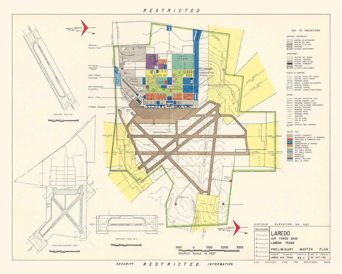 Preview of Vintage Map of Laredo Air Force Base, 1951