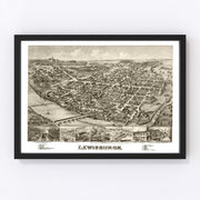 Lewisburgh Vintage Map 1884