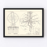 Lowry Air Force Base Vicinity Vintage Map 1952