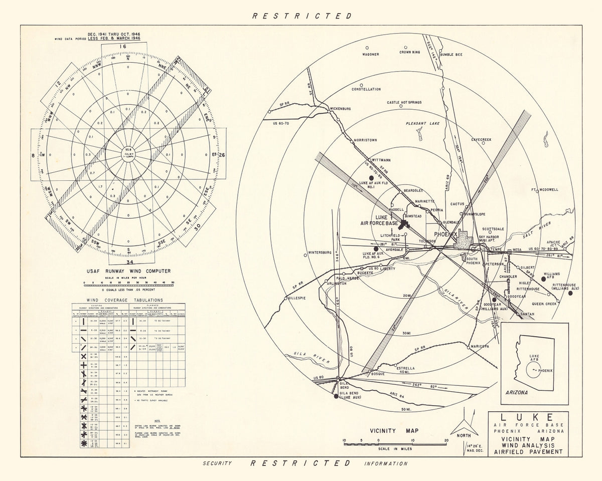 Preview of Vintage Map of the Luke Air Force Base Vicinity, 1951