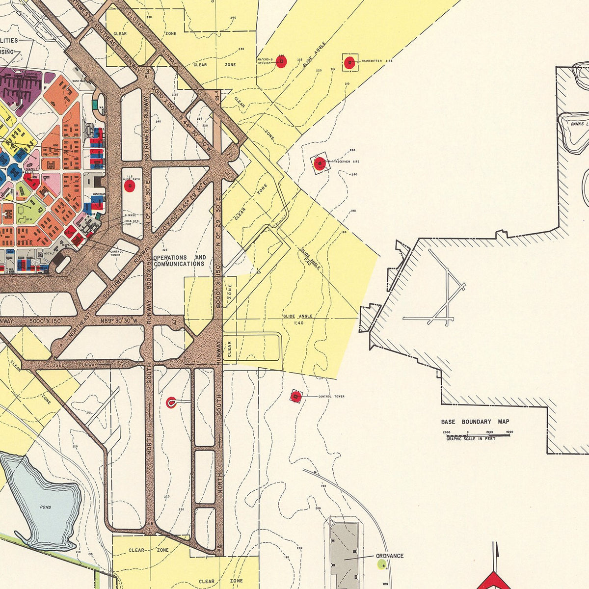Restored historic details from the 1951 airfield map of Valdosta, Georgia