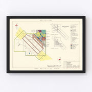Moore Air Field Vintage Map 1952
