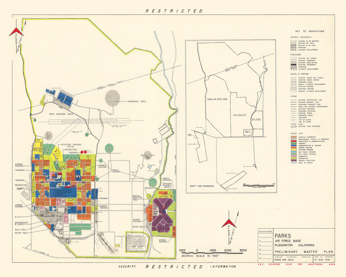 Preview of Vintage Map of Parks Air Force Base, 1951