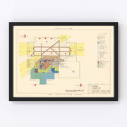 Perrin Air Force Base Vintage Map 1952