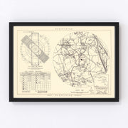 Pinecastle Air Force Base Vicinity Vintage Map 1952