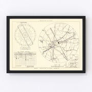 Randolph Air Force Base Vicinity Vintage Map 1950
