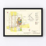 Reese Air Force Base Vintage Map 1952