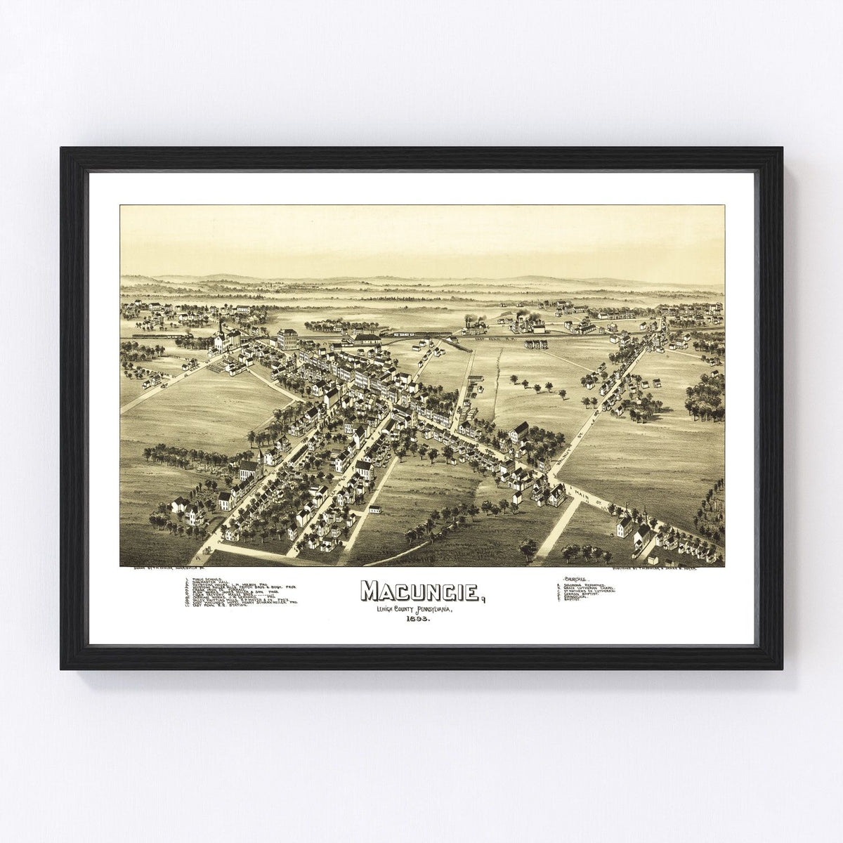 Macungie Vintage Map 1893