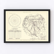 Sampson Air Force Base Vicinity Vintage Map 1951