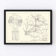 San Marcos Air Force Base Vicinity Vintage Map 1951