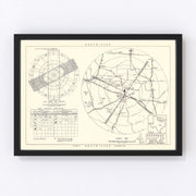 Sheppard Air Force Base Vicinity Vintage Map 1952