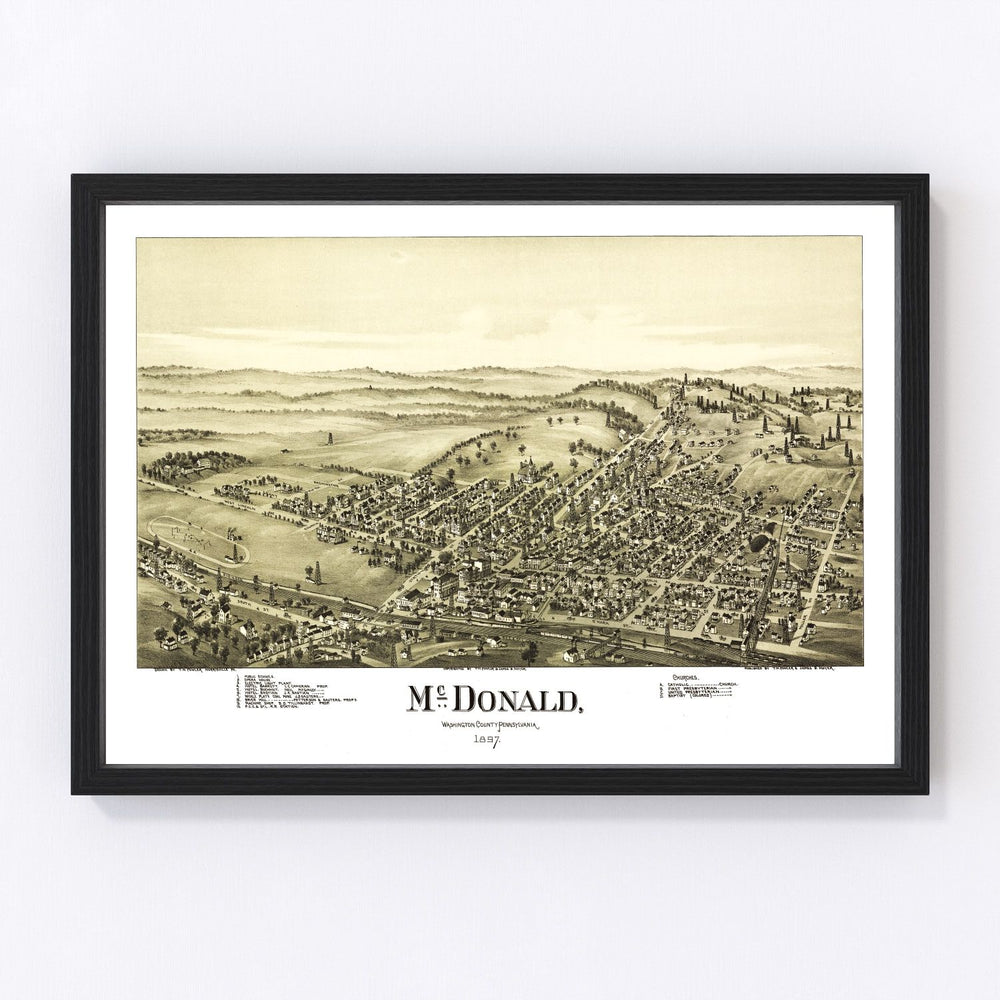McDonald Vintage Map 1897