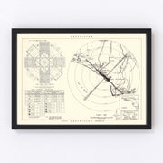 Tyndall Air Force Base Vicinity Vintage Map 1952