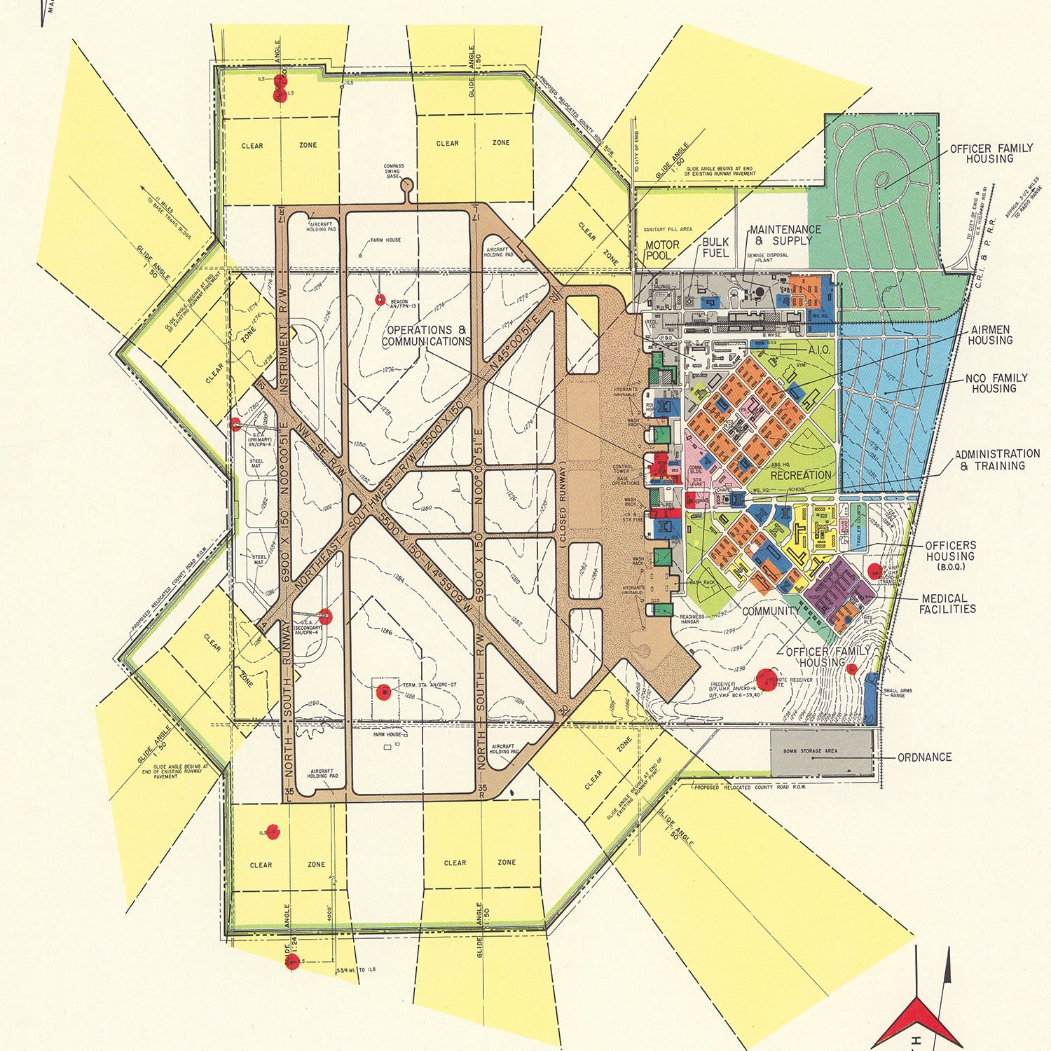Restored historic details from the 1952 airfield map of Enid, Oklahoma