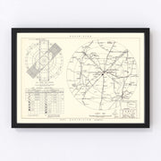 Vance Air Force Base Vicinity Vintage Map 1952