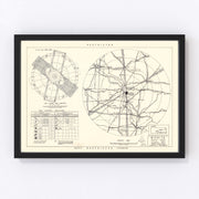 Wichita Municipal Airport Vicinity Vintage Map 1952