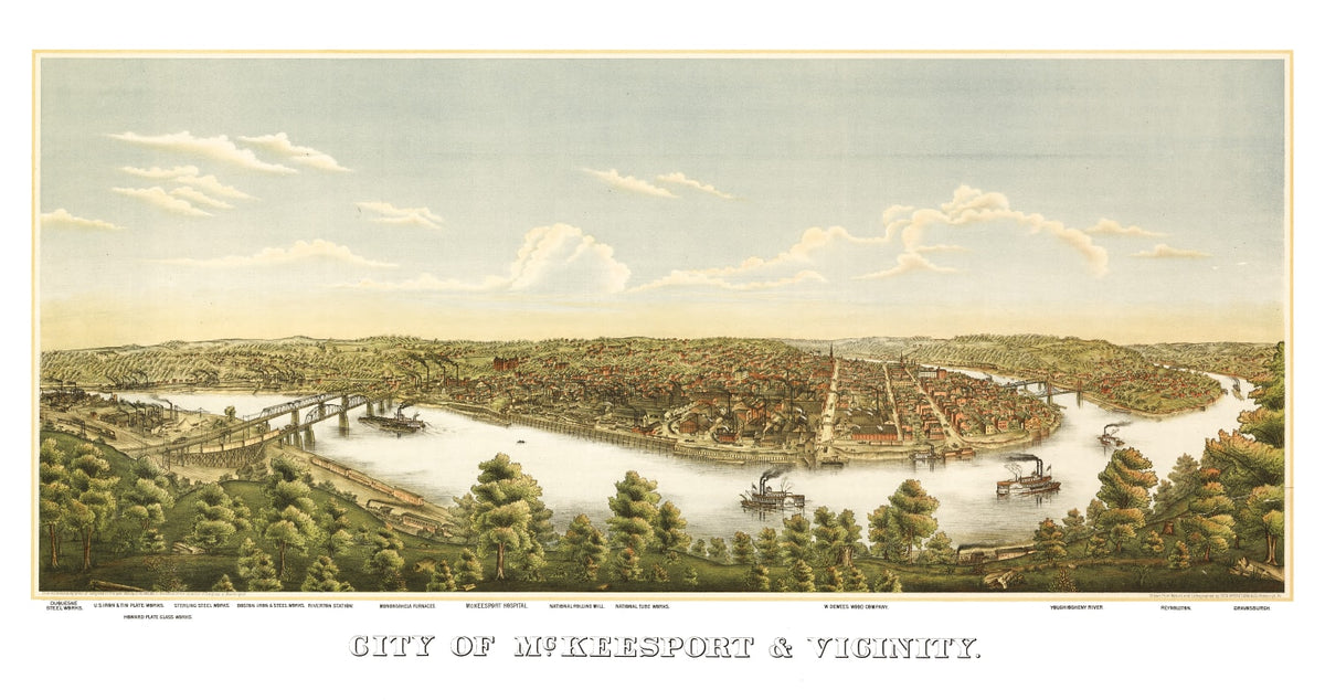 Preview of Vintage Map of McKeesport, Pennsylvania 1893