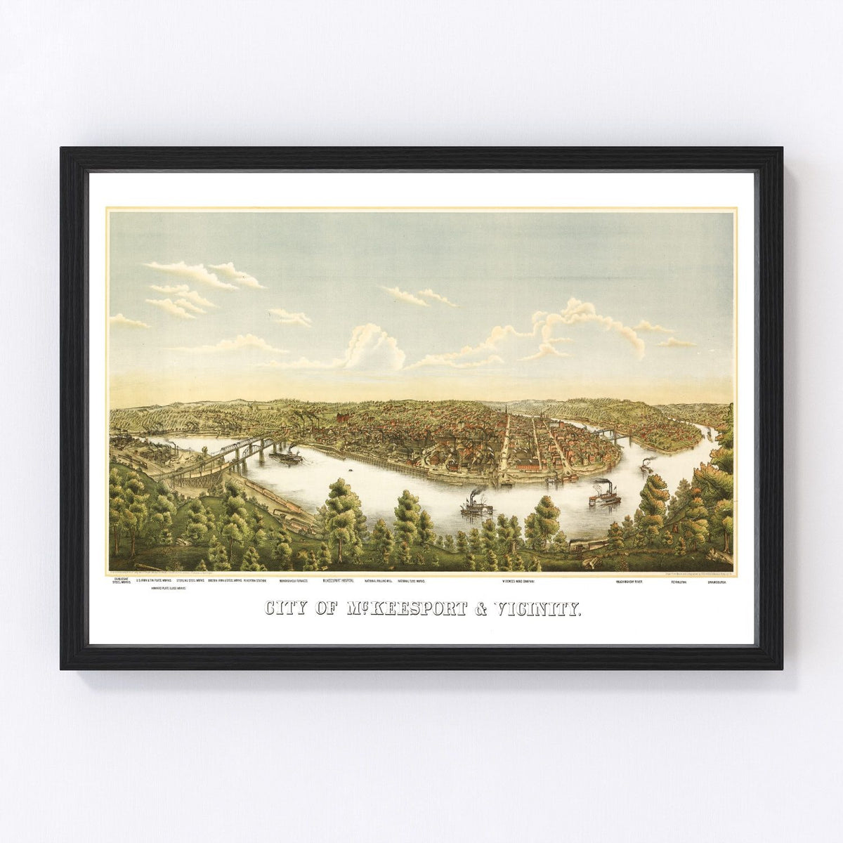 McKeesport Vintage Map 1893