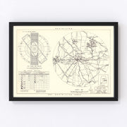 Gunter Air Force Base Vicinity Vintage Map 1952