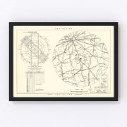 Atterbury Air Force Base Vicinity Vintage Map 1953
