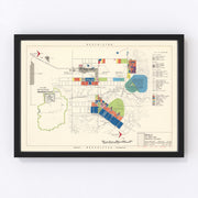 Beale Air Force Base Vintage Map 1952