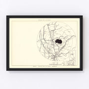 Beale Air Force Base Vicinity Vintage Map 1952