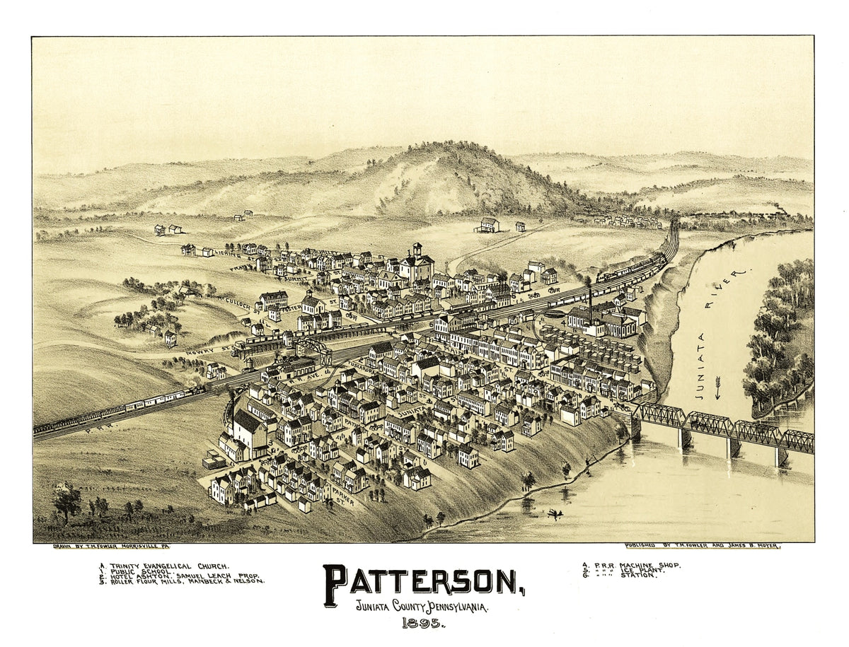 Preview of Vintage Map of Patterson, Pennsylvania 1895