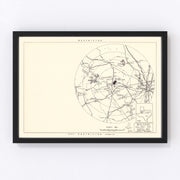 Wolters Air Force Base Vicinity Vintage Map 1951