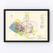 Dover Air Force Base Vintage Map 1952