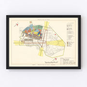 Westover Air Force Base Vintage Map 1951