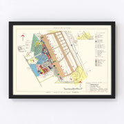 Barksdale Air Force Base Vintage Map 1952