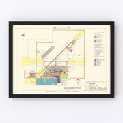 Biggs Air Force Base Vintage Map 1951