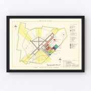 Campbell Air Force Base Vintage Map 1952