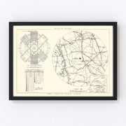 Campbell Air Force Base Vicinity Vintage Map 1952