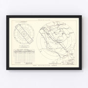 Castle Air Force Base Vicinity Vintage Map 1952