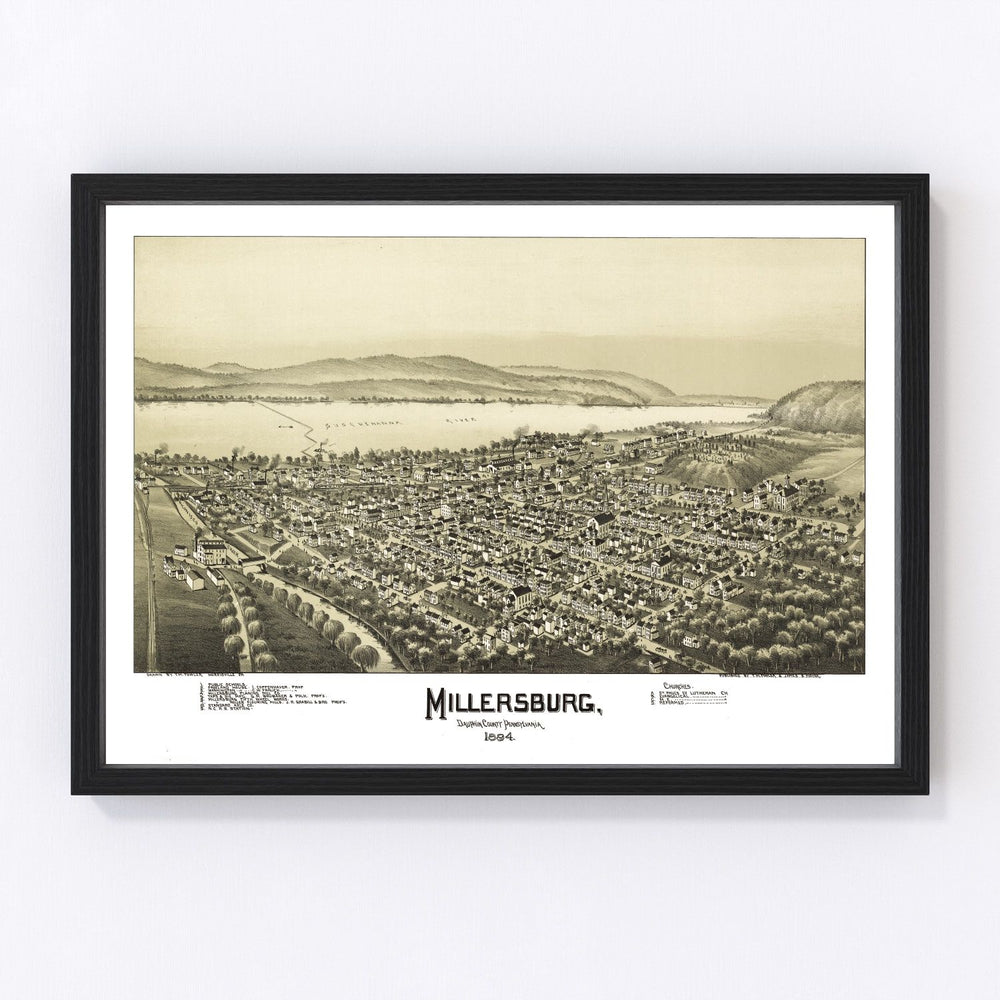 Millersburg Vintage Map 1894