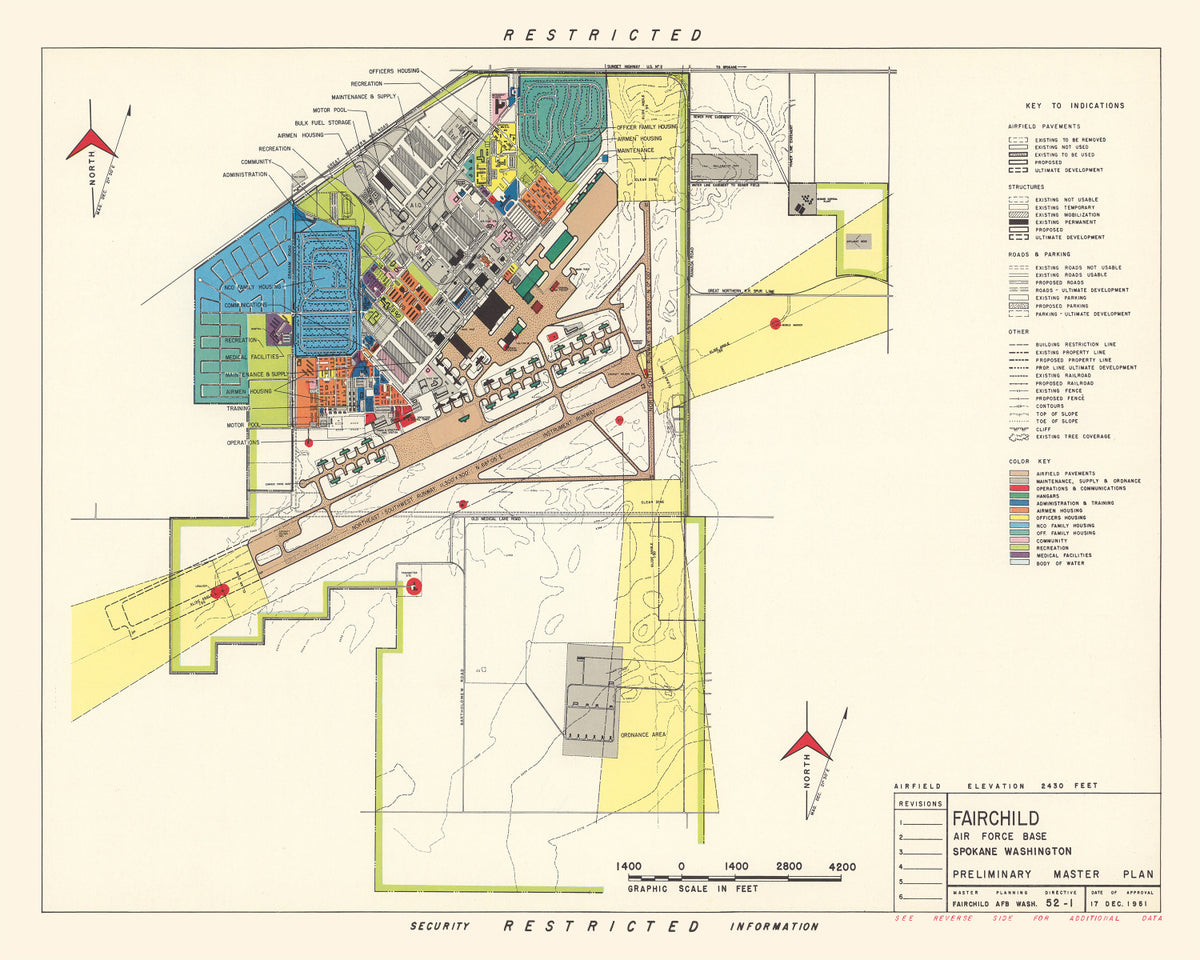 Preview of Vintage Map of Fairchild Air Force Base, 1951