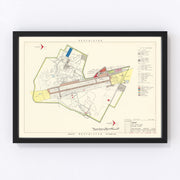 Gray Air Force Base Vintage Map 1951